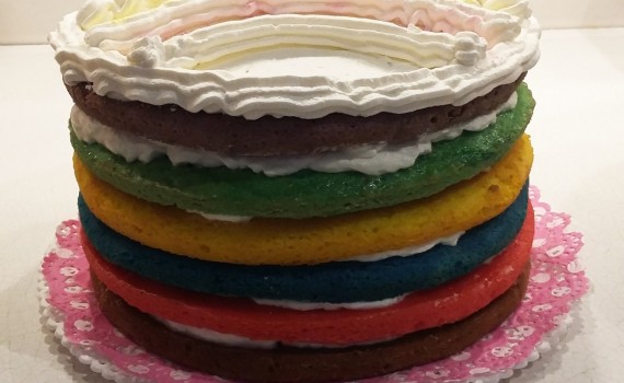 torta arcobaleno - rainbow cake