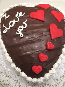 cuore al cioccolato e panna per S.Valentino