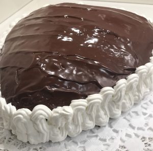 bordi del cuore al cioccolato