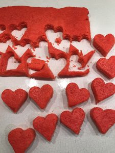 tanti cuoricini del plumcake con sorpresa