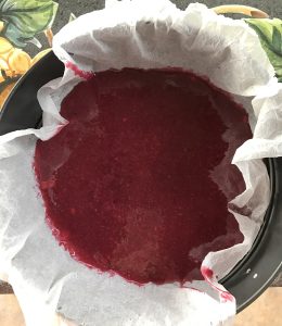 gelatina di frutti rossi per mattonella al pistacchio