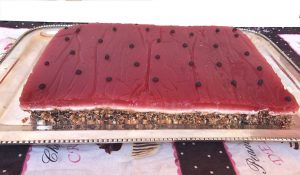 torta all'anguria e yogurt strati