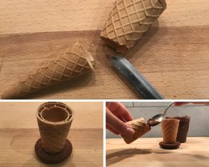 dessert in cornetto - fasi preparazione