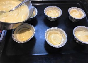 pastel de nata riempimento con crema