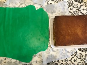 copertua pasta di zucchero torta minecraft